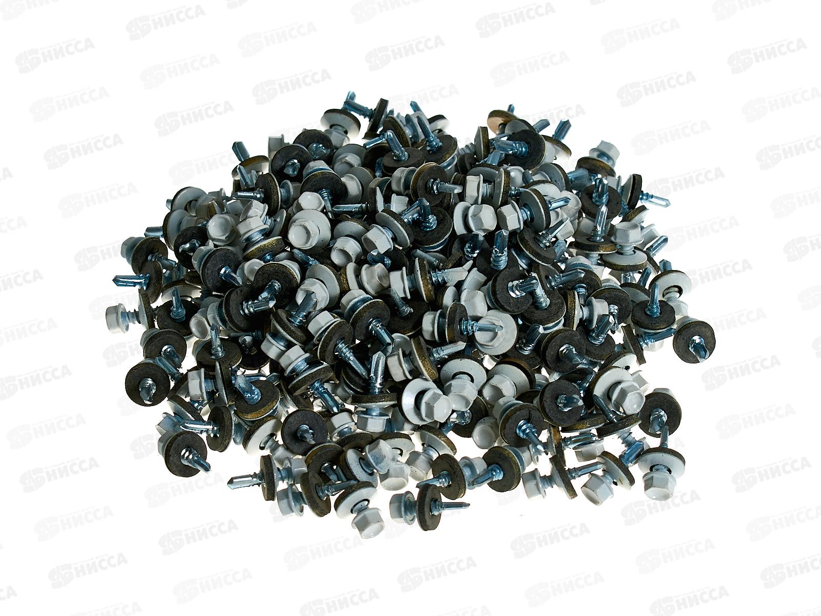 Саморез кровельный RAL9003 5,5*19 (250шт) сигнальный белый