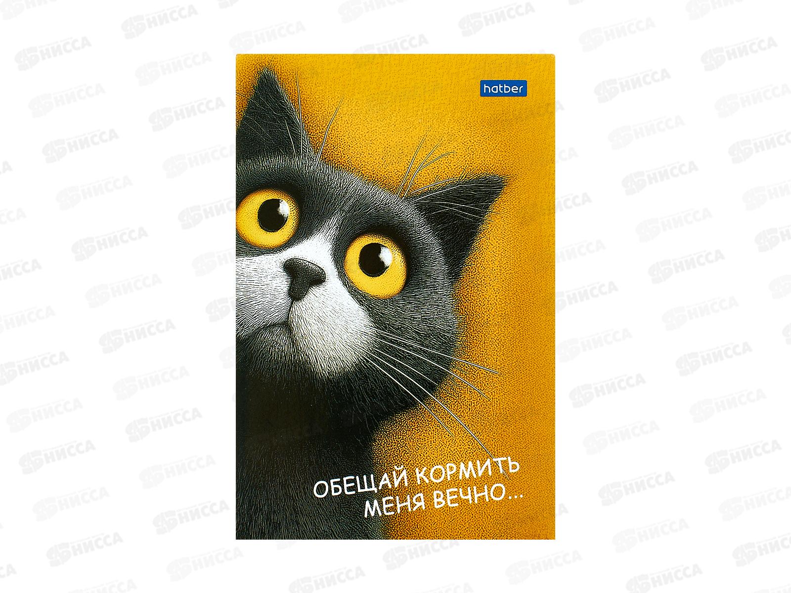 Блокнот 40л Hatber А6 Пушистый философ. клетка 093611 *6/96