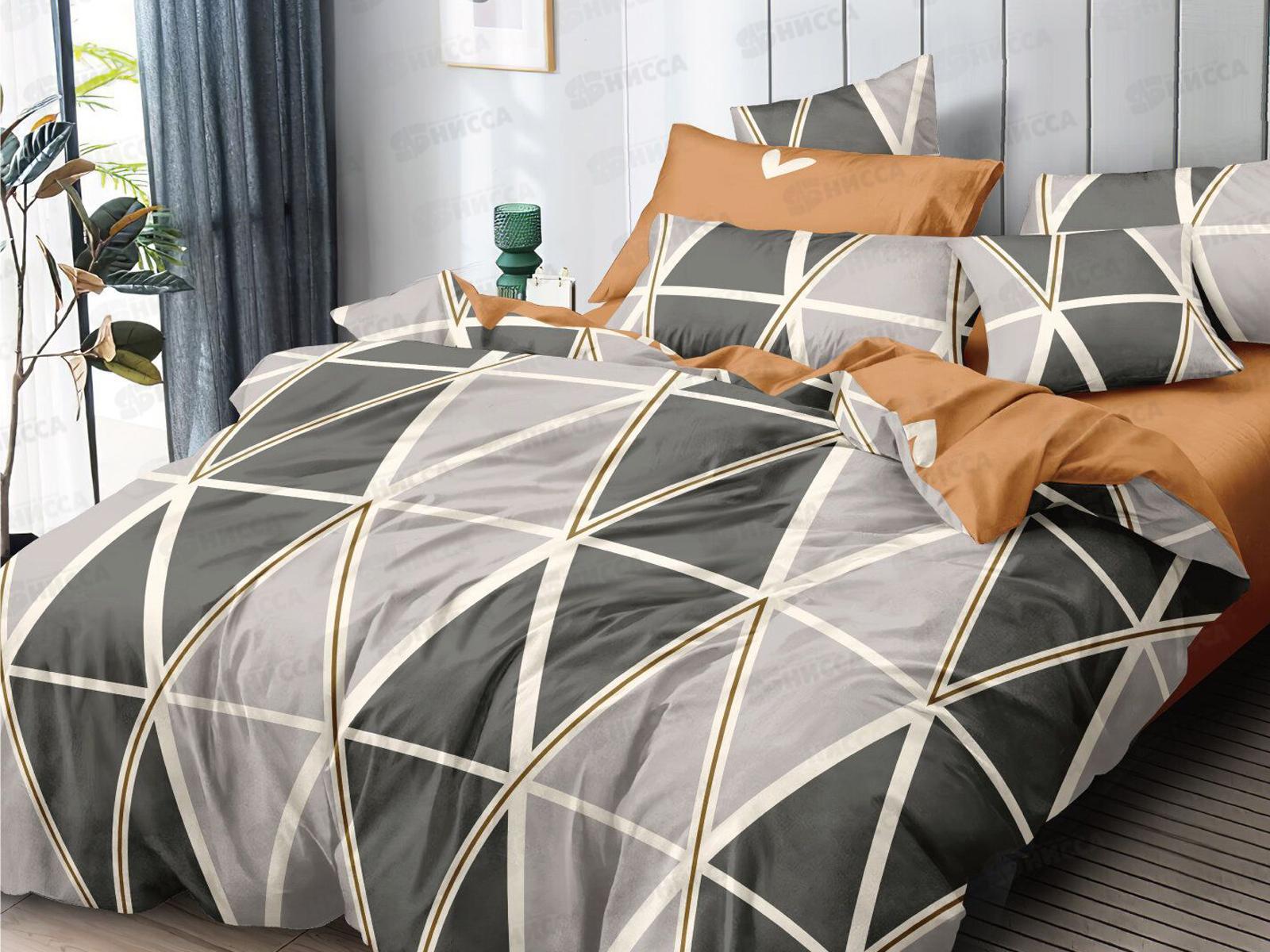 Комплект постельного белья 2,0сп европростыня LUXOR поплин F 77022 А/В