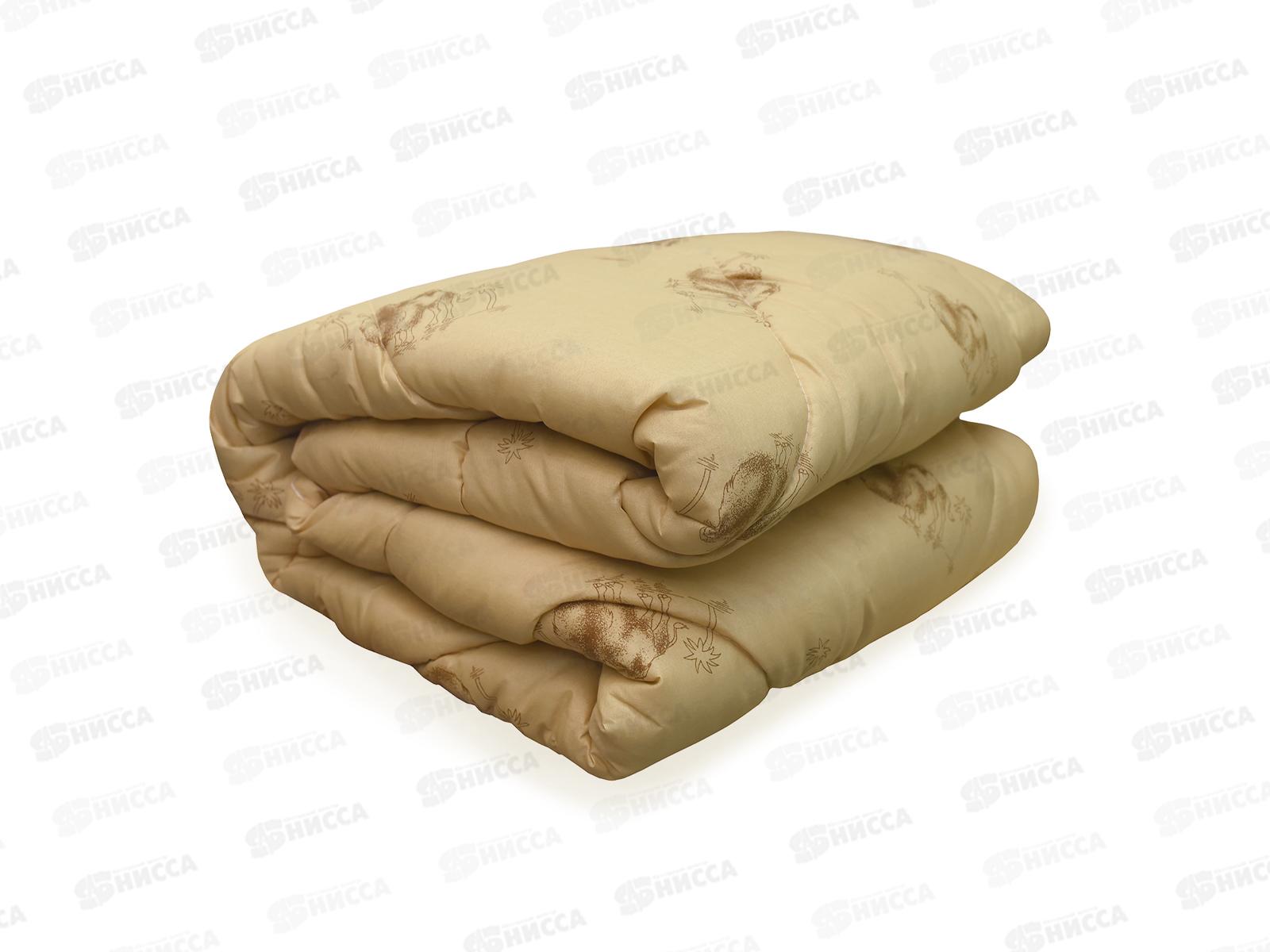 Одеяло Стандарт верблюд зима Тик 1,5сп  А ос-058 пакет спайка