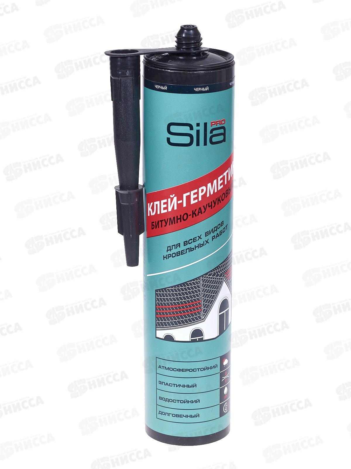 Клей-герметик SILA  310мл битумно-каучуковый для кровли, черный *12