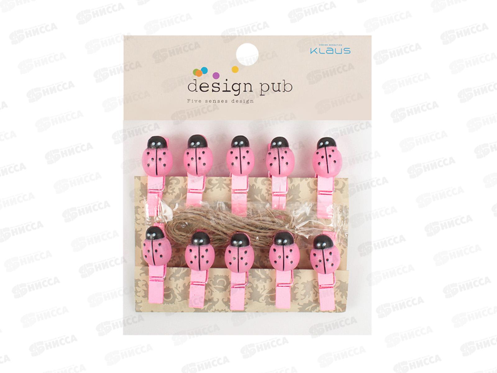 Прищепки декор. Божья коровка 10шт  DV-H-1795-2*12