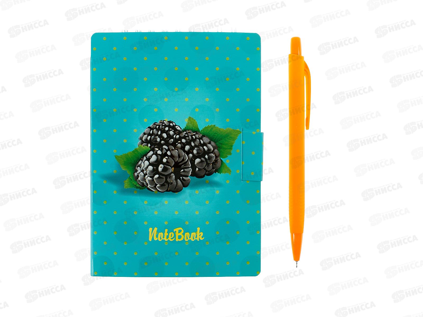 Блокнот с ручкой Lamark Ежевичка 105*150мм,греб, 0119 *40