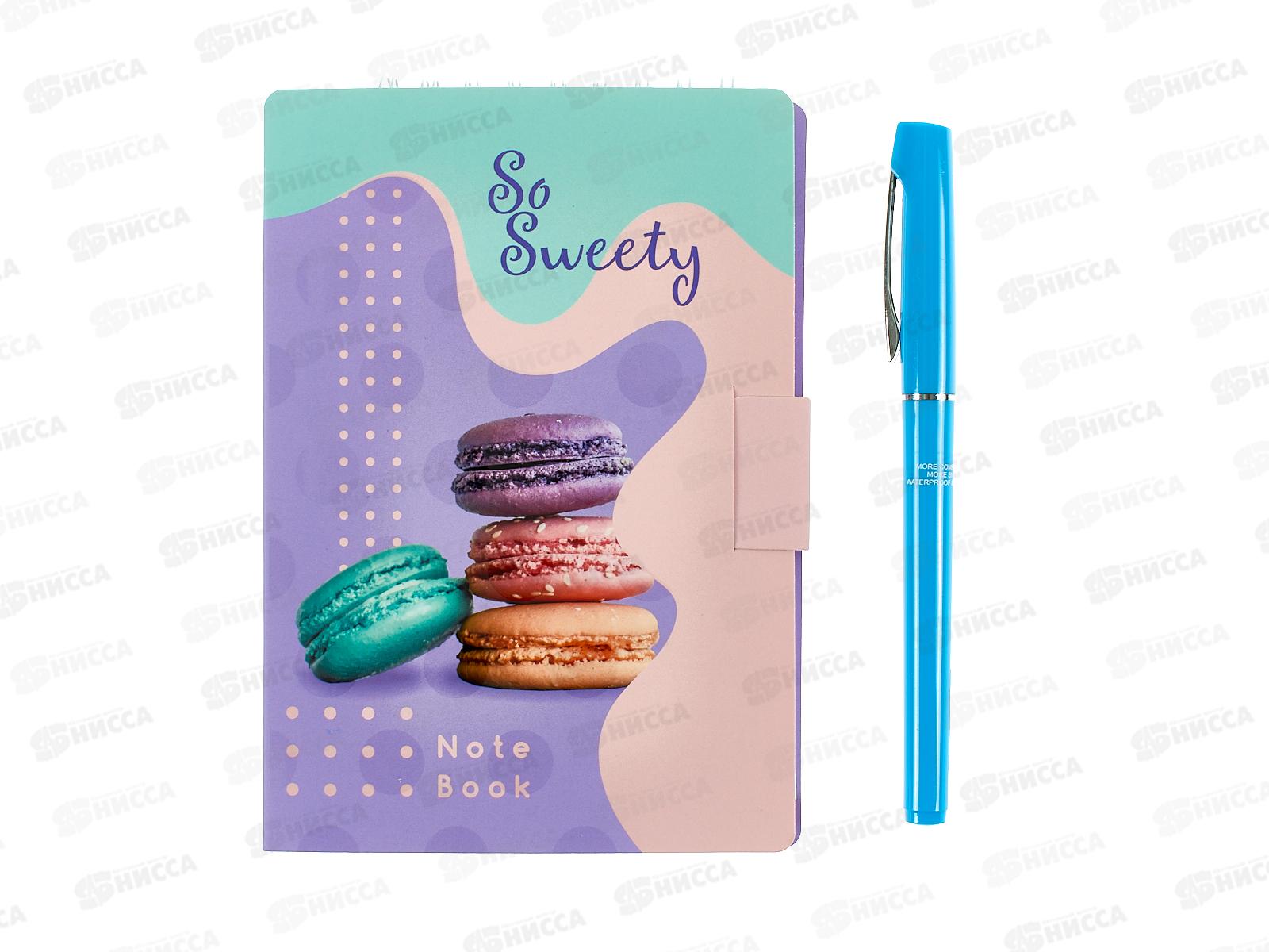 Блокнот с ручкой Lamark Macaroons 105*150мм,греб.,0136*40