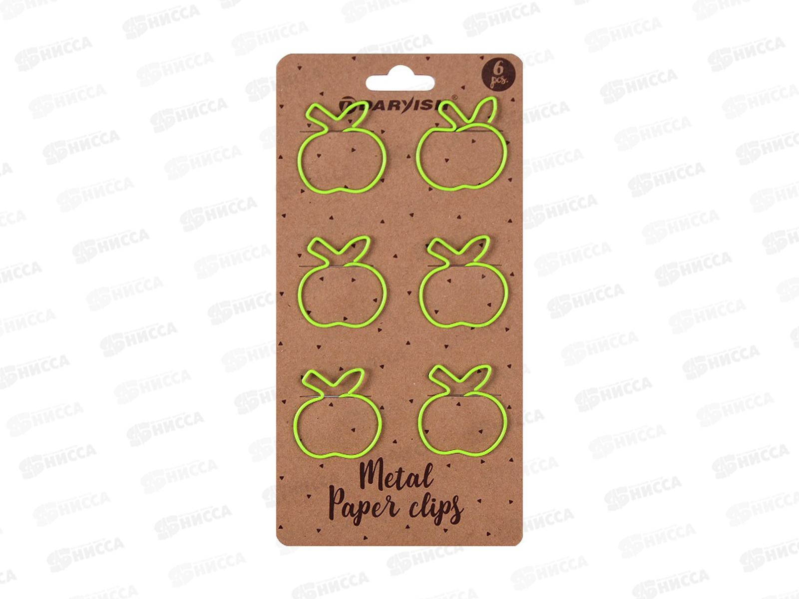 Скрепки DV-12161 металл. Яблоко*24