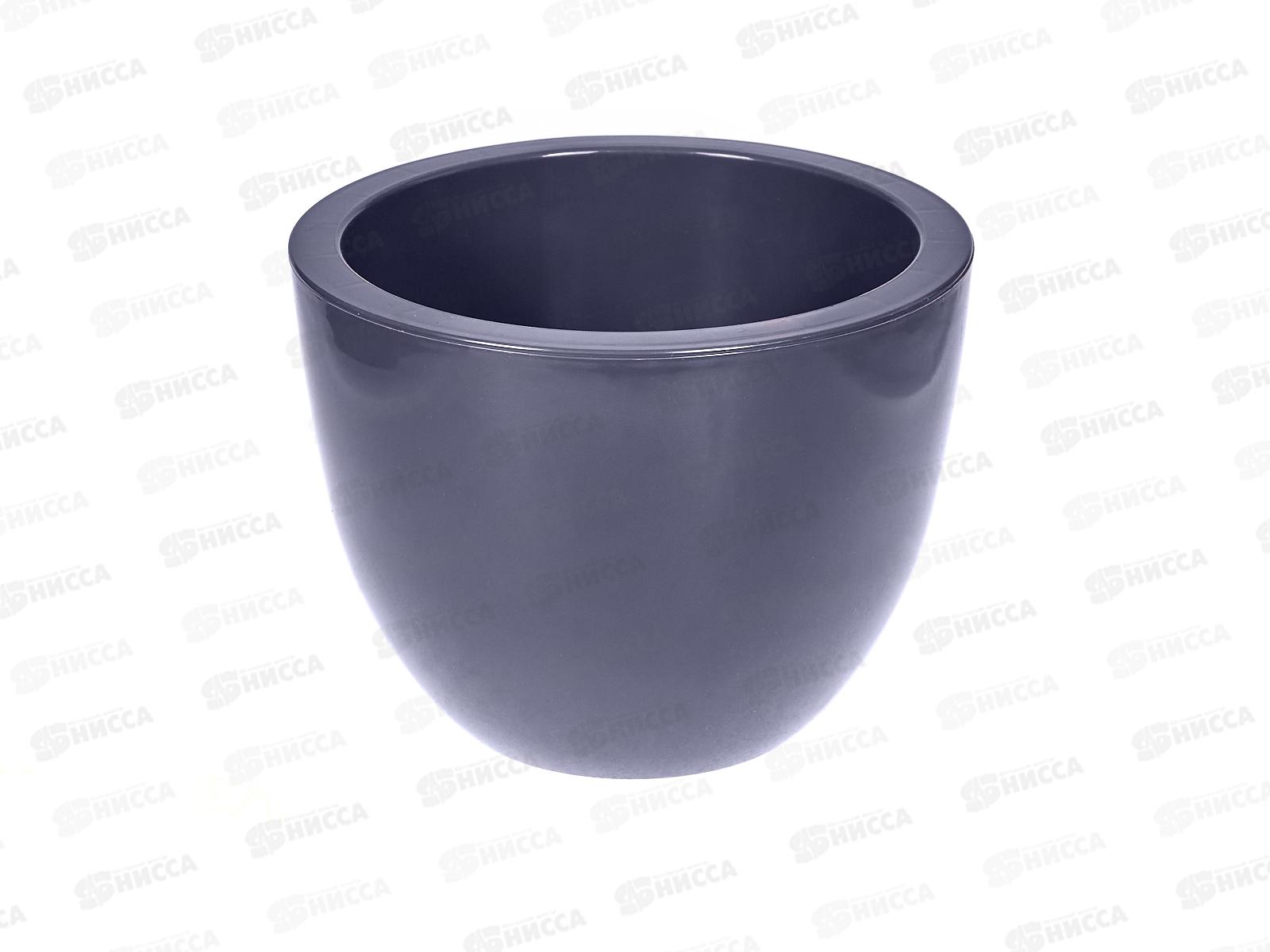 Горшок для цветов Орфей 2,3л Антрацит (с вкладкой) ОРф17-12 *5