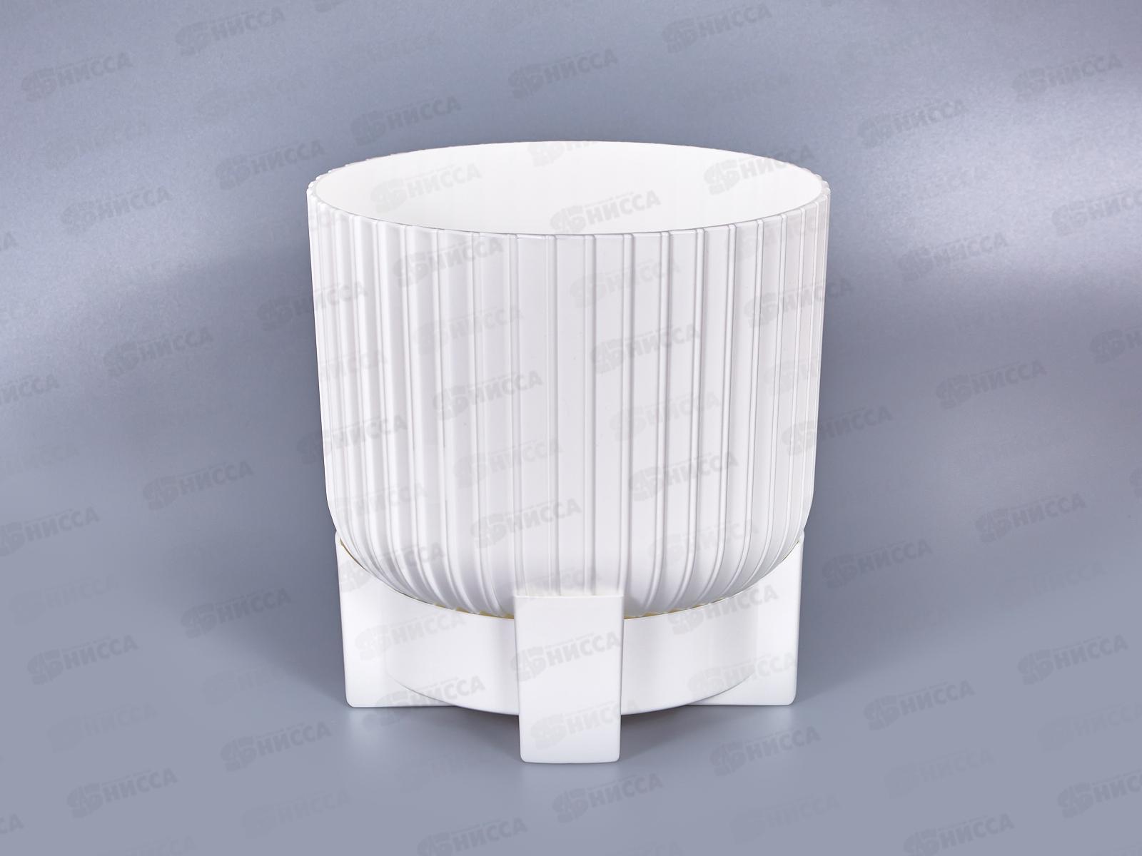 Горшок для цветов Торин 3,3л Белый с поддоном d17,5  *12