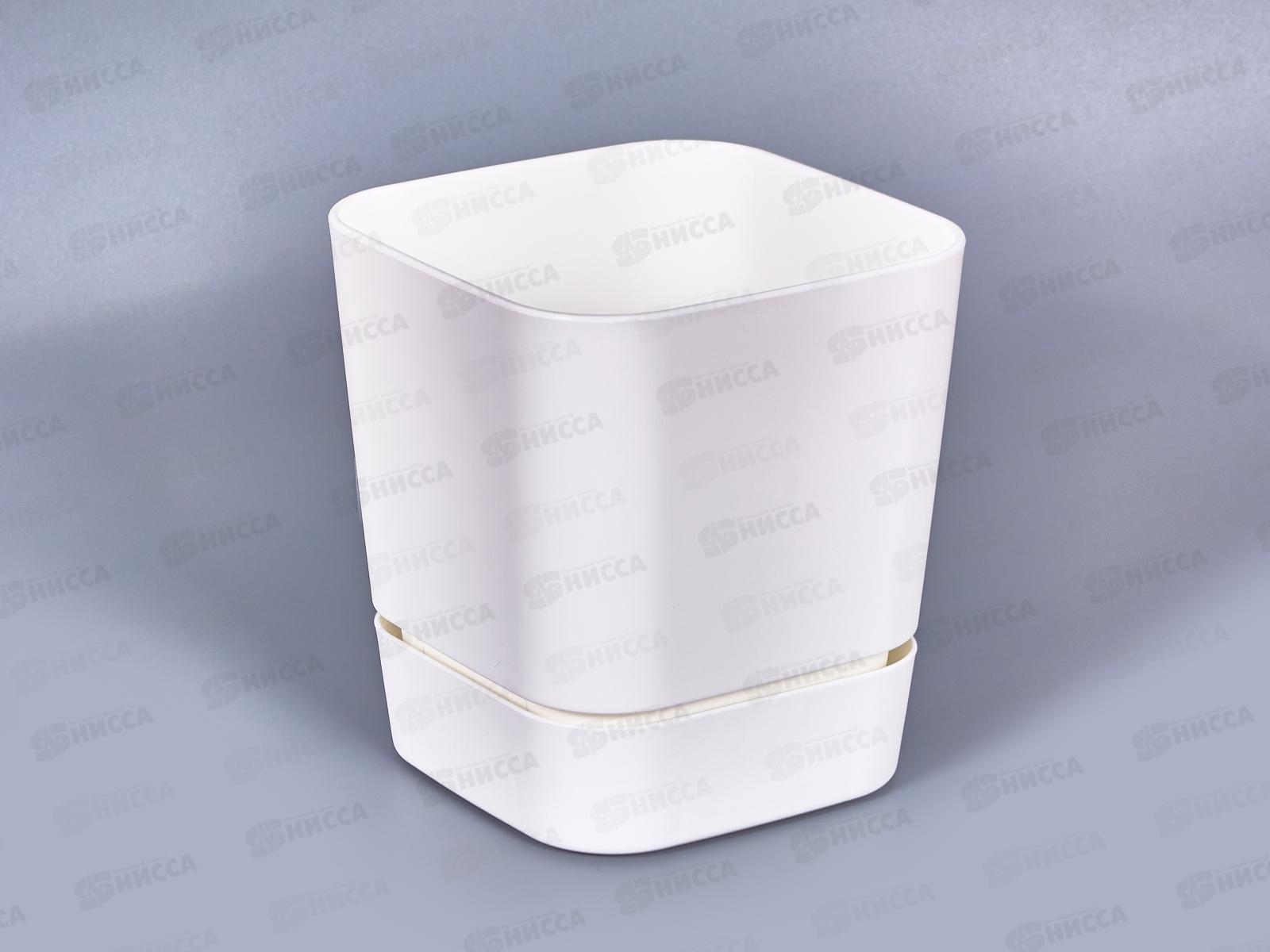 Горшок для цветов Гранд 1,5л Белый, квадрат 12*12*12 ГРкв12-10 *8