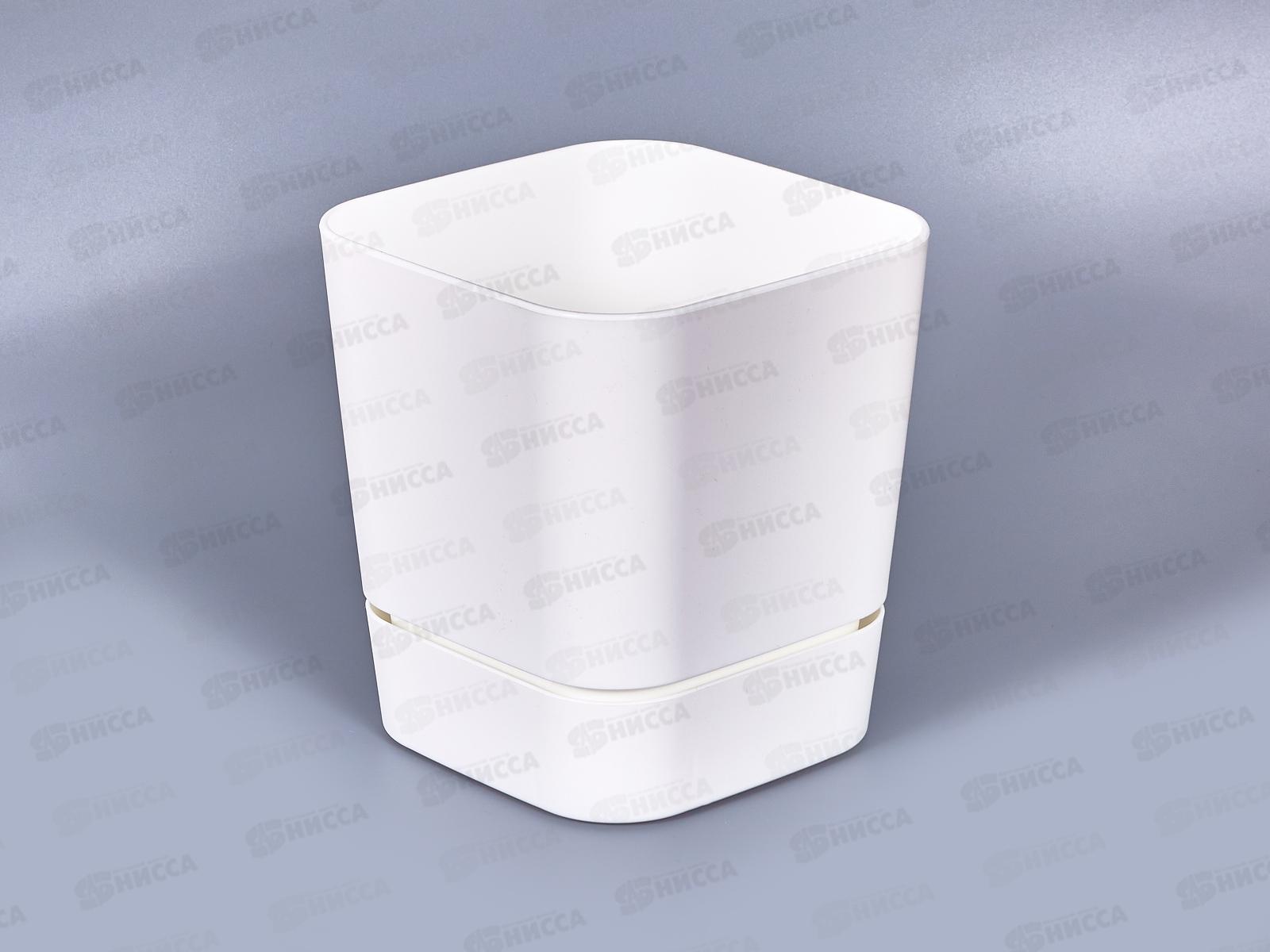 Горшок д/цветов Гранд 2,7л Белый, квадрат 15*15*15 ГРкв15-10 *9