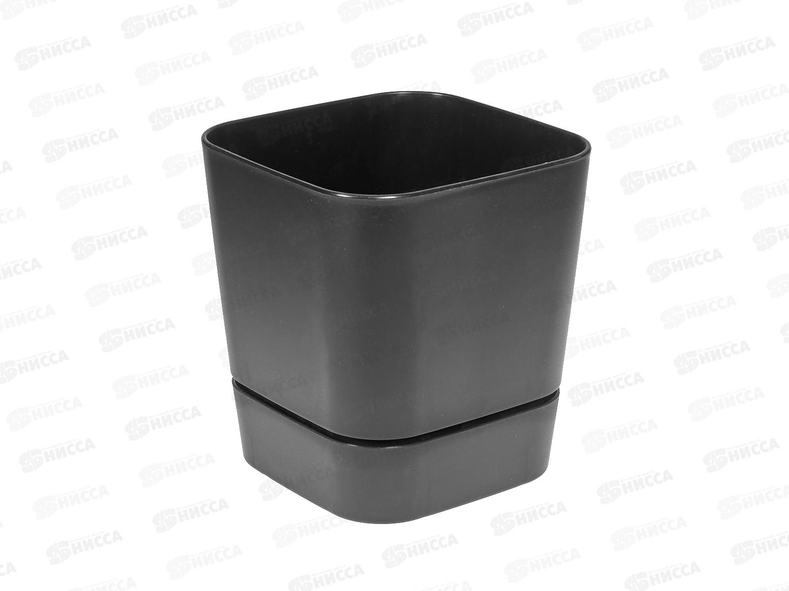 Горшок д/цветов Гранд 2,7л Черный, квадрат 15*15*15 ГРкв15-75 *9