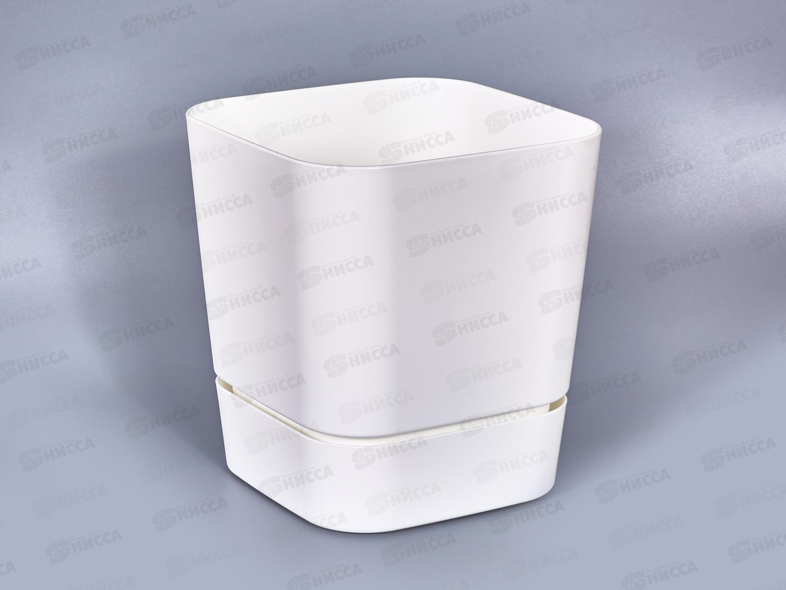 Горшок д/цветов Гранд 5,5л Белый, квадрат 19*19*20,5 ГРкв19-10 *6