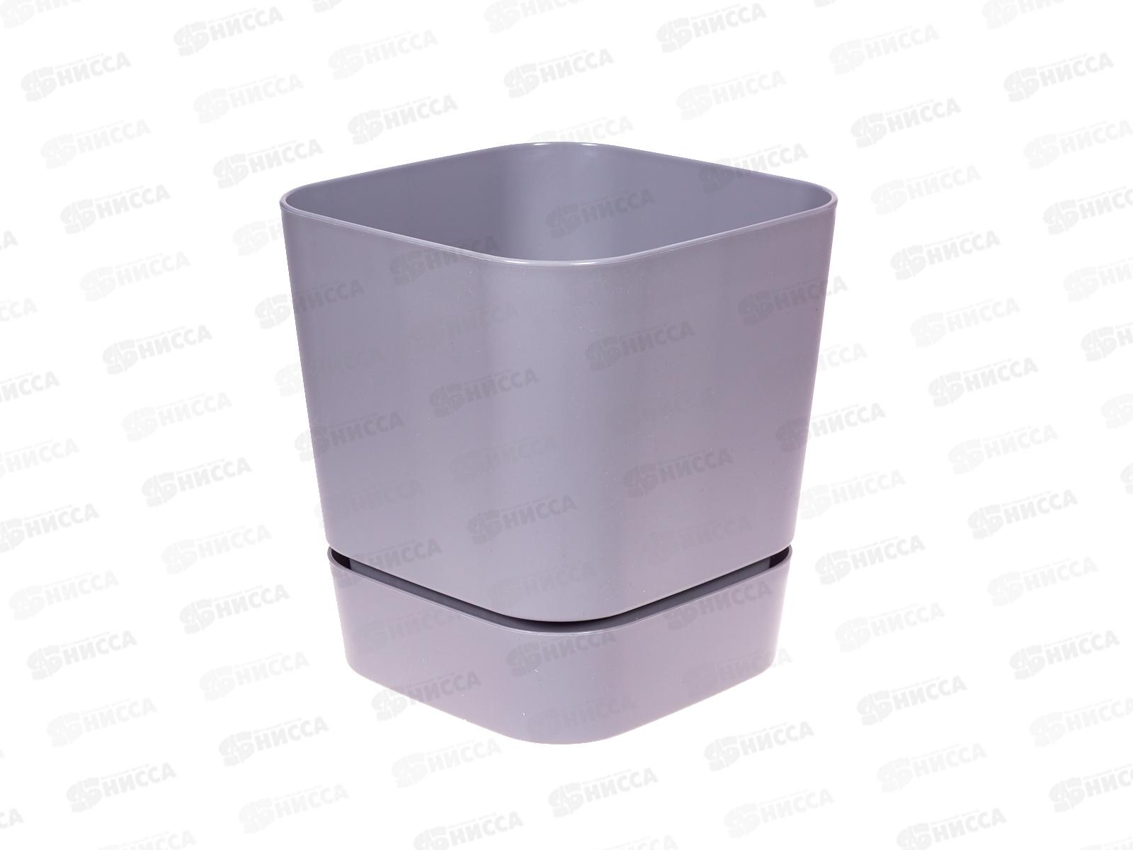 Горшок для цветов Гранд 5,5л Серый-муссон, квадрат 19*19*20,5 ГРкв19-70 *6