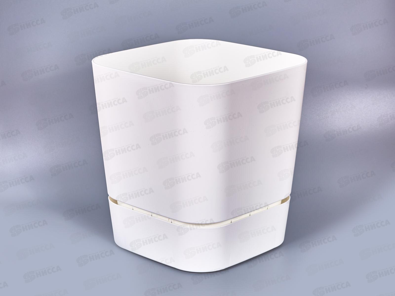 Горшок д/цветов Гранд 12,6л Белый, квадрат 25,5*25,5*27 ГРкв25-10 *4