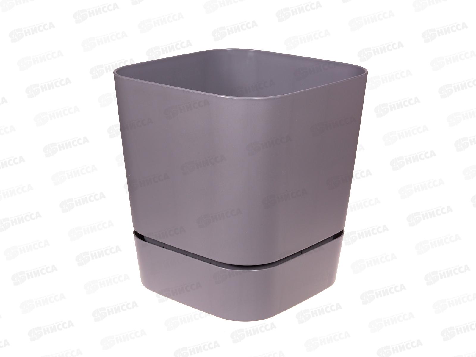 Горшок для цветов Гранд 12,6л Серый-муссон, квадрат 25,5*25,5*27 ГРкв25-70  *4