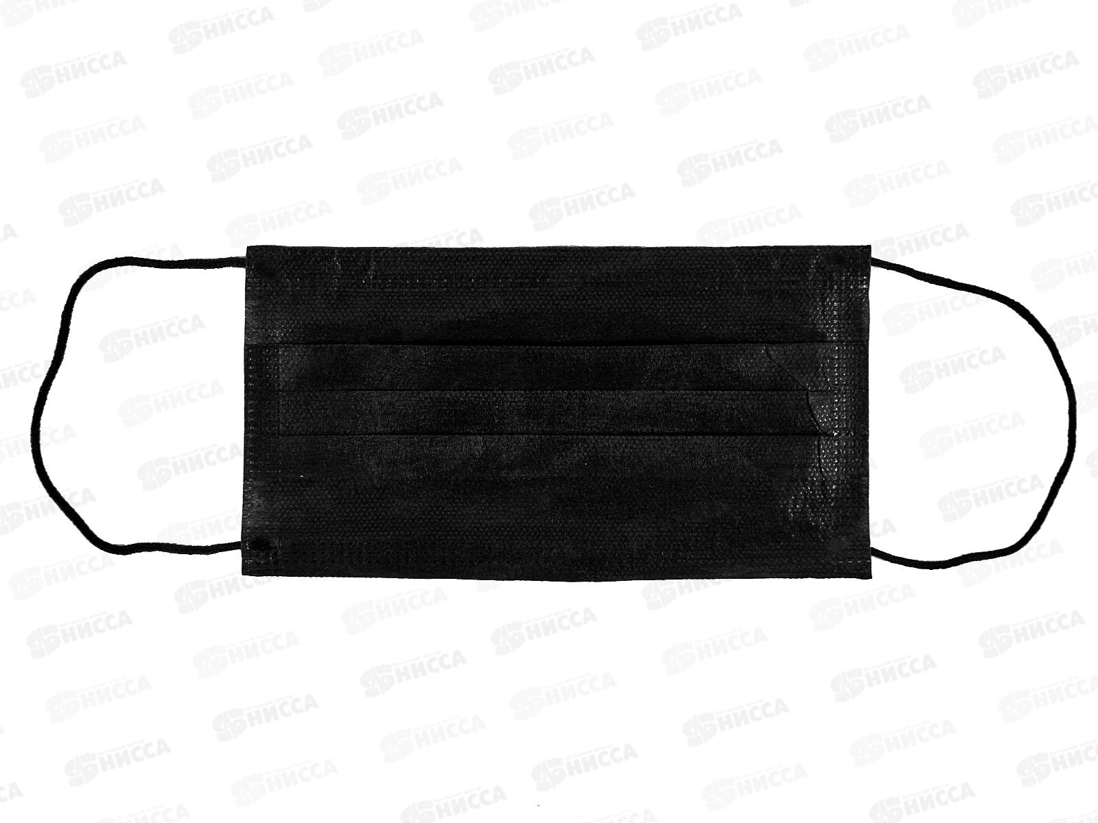 Маска гигиен.однораз. BEAJOY 4-х сл. черная №100/2500