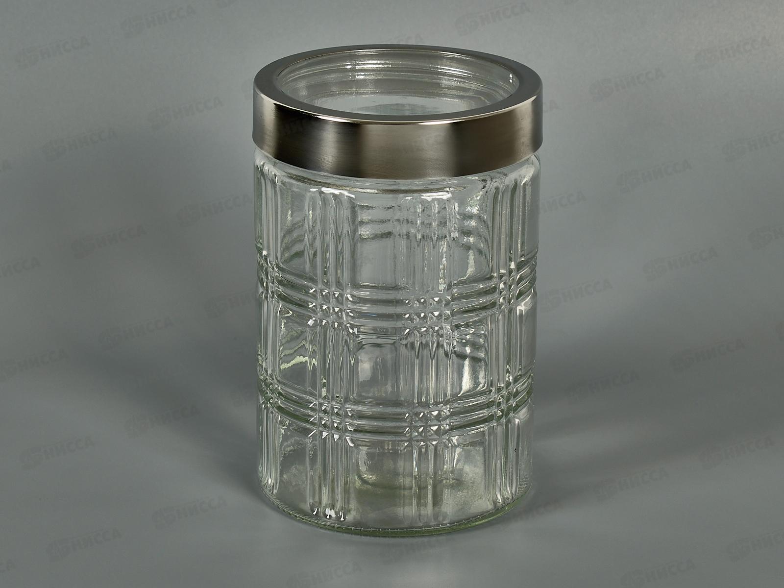 Банка стеклянная с крышкой 11*11*17см 1200мл 40105 *12