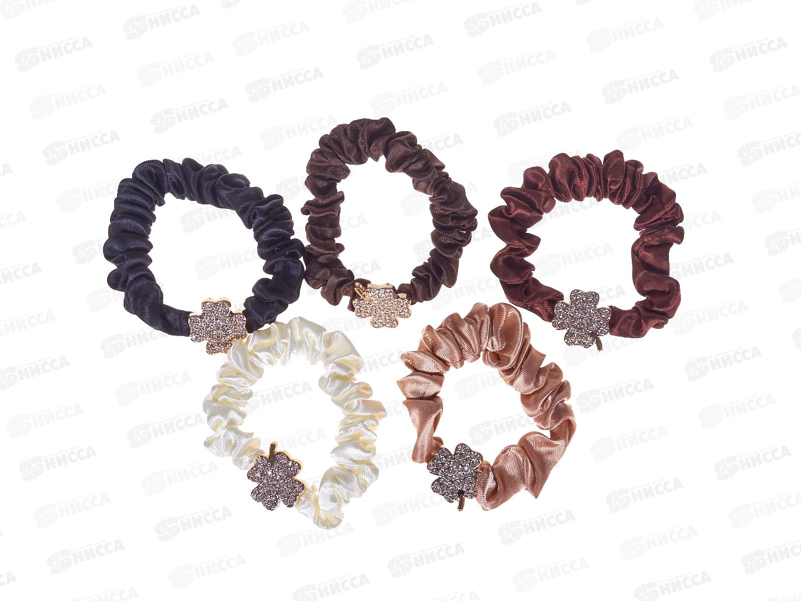 Резинка д/волос шелк &quotЦветок&quot со стразами №2622 (уп.5шт.)