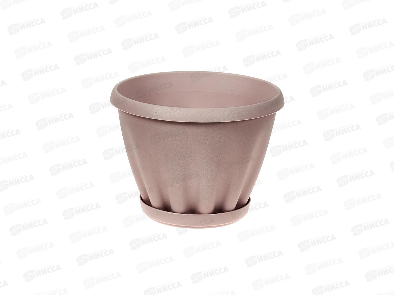 Горшок Знатный D140мм 1л с/подст Пыльная роза М301ПР *72