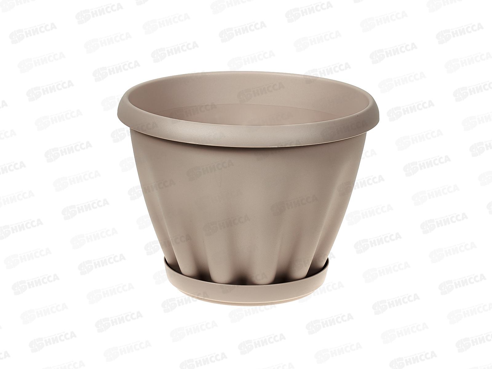 Горшок Знатный D225мм 3,9л с/подст Капучино М303К *16