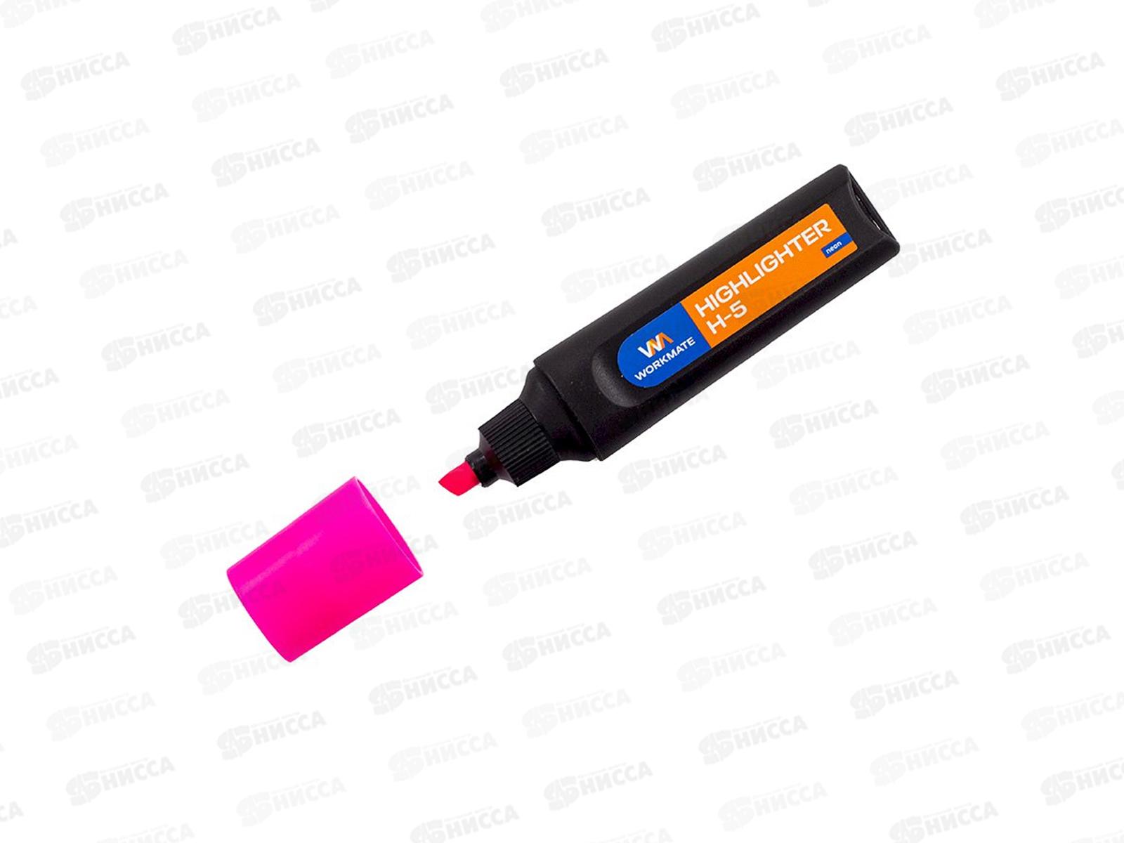 Маркер Workmate Н-5 текст. розовый, 1-4мм, 15-6715 *12/576