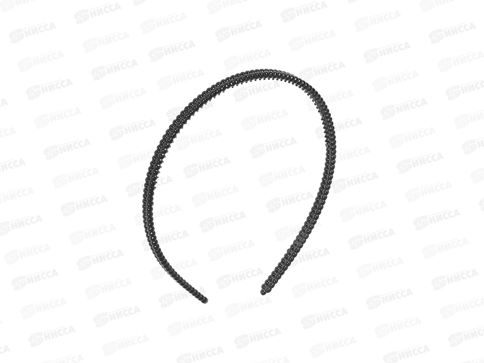 Ободок  д/волос &quotДивина&quot дорожки 0,6см черный 10105042