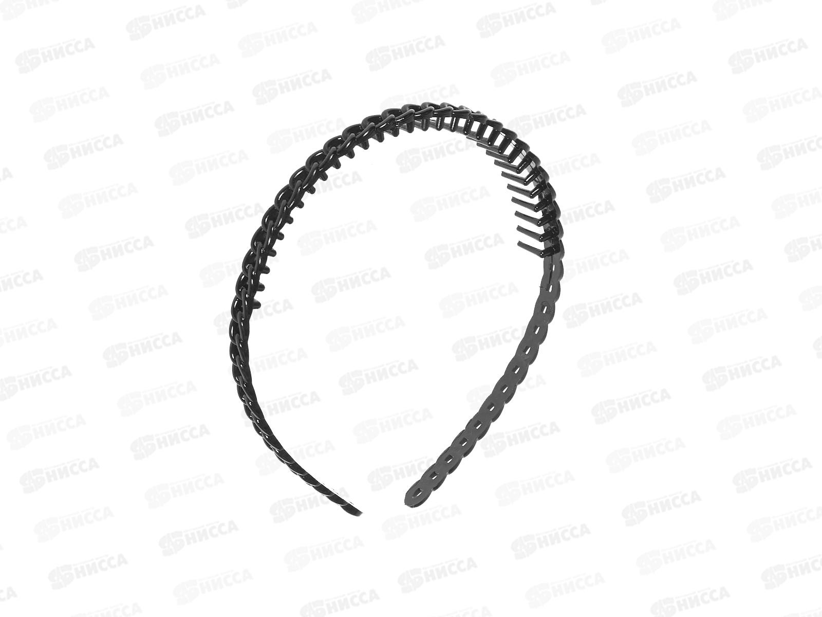 Ободок  д/волос &quotНочка&quot гребень звенья 1,8см черный 10105052