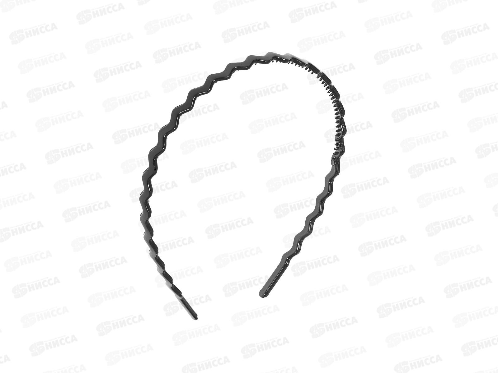 Ободок  д/волос &quotКлассика галант&quot волна 0,5см черный 10692217