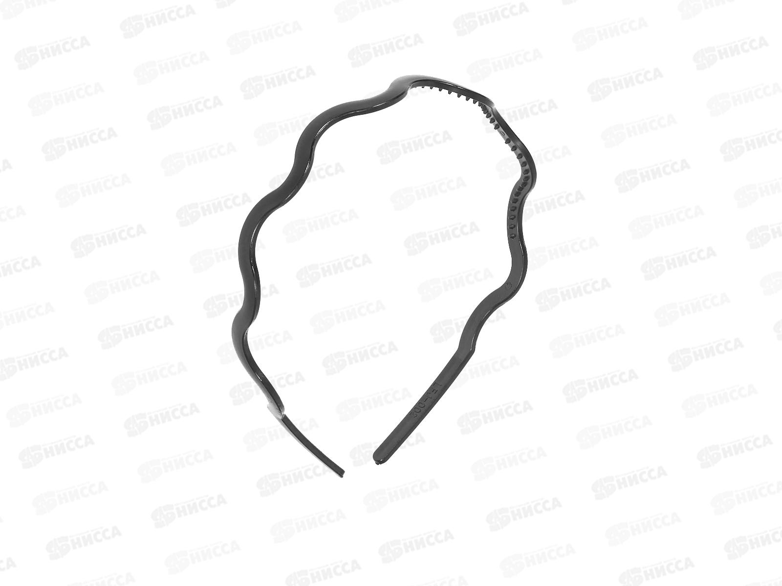 Ободок  д/волос &quotКлассика галант&quot волна объём 0,6см черный 10692218