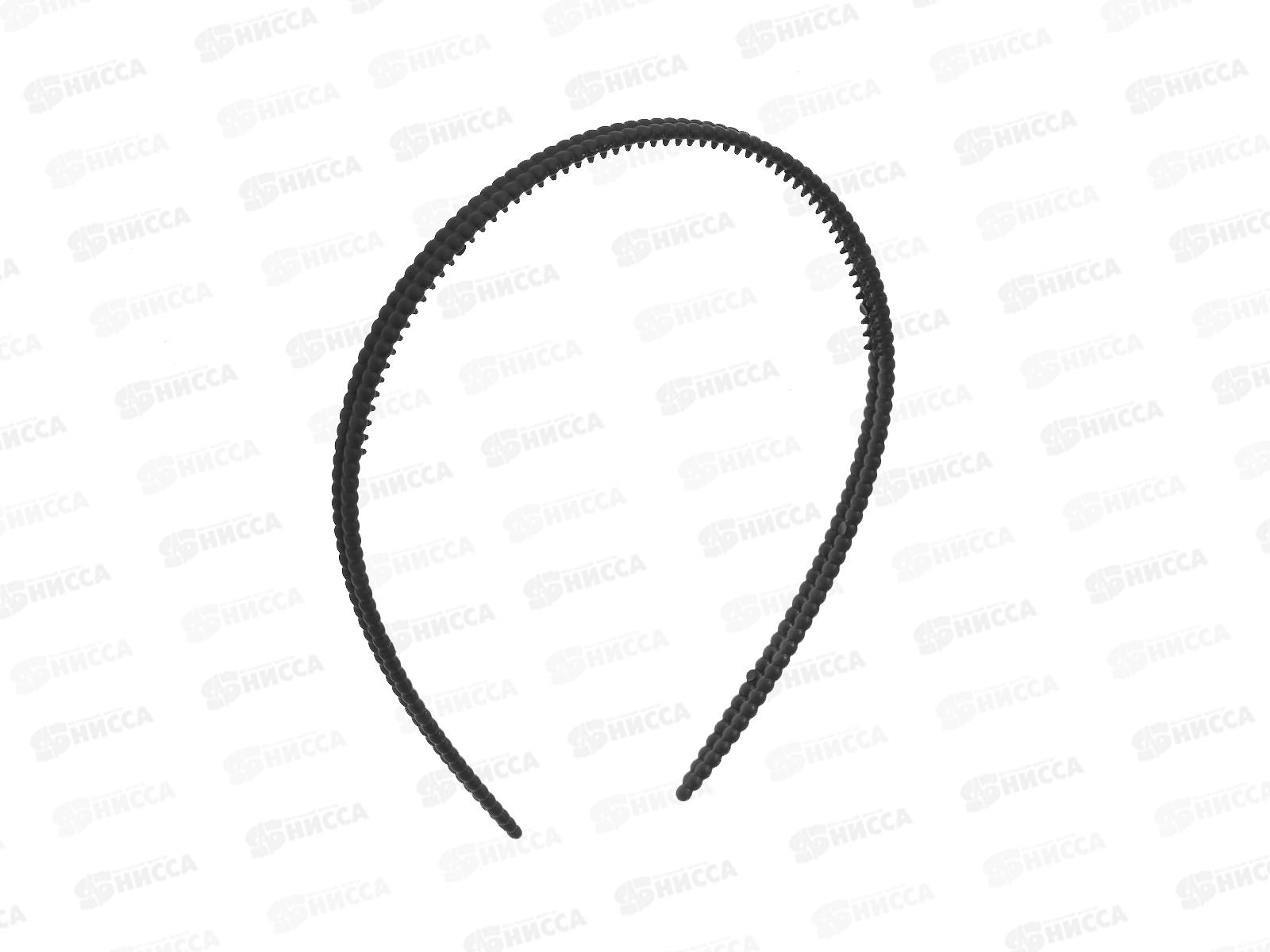 Ободок  д/волос &quotКлассика галант&quot шарики 0,7см черный 10692219