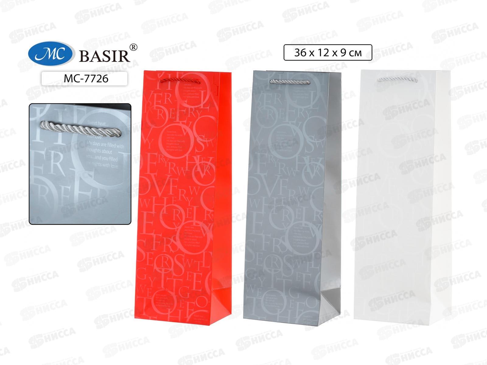 Пакет подароч. бумажный, 36*12*9см, плотный МС-7726 *20