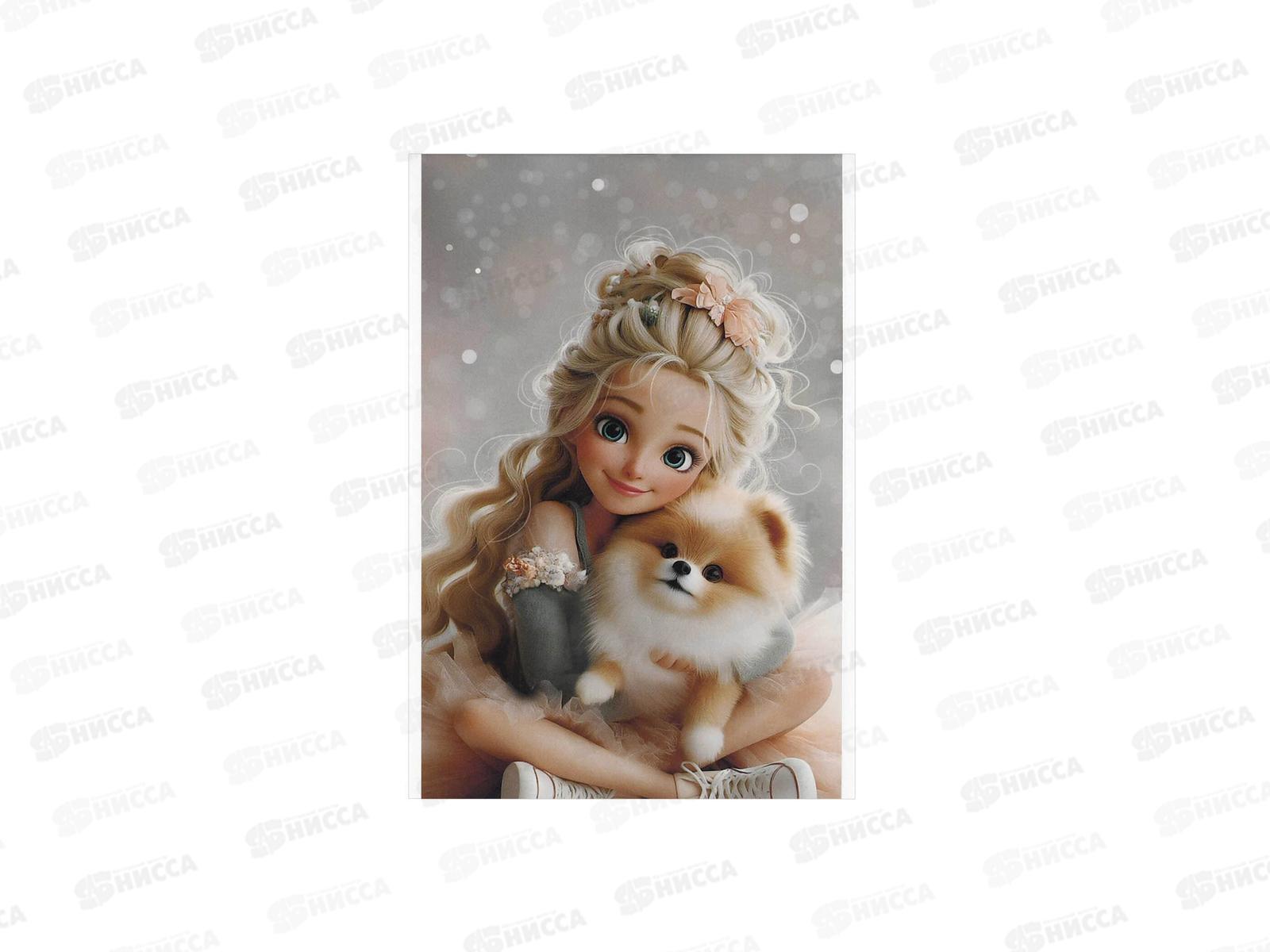 Блокнот 40л ФЕН А6 Принцесса и шпиц, 72950 *5/80