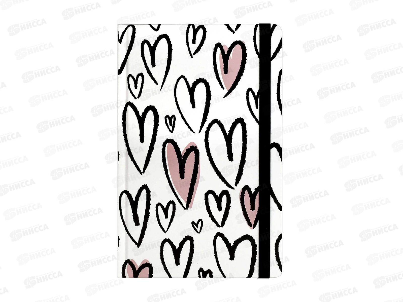 Ежедневник ФЕН А5  96л,Крупные сердечки 71542 *10