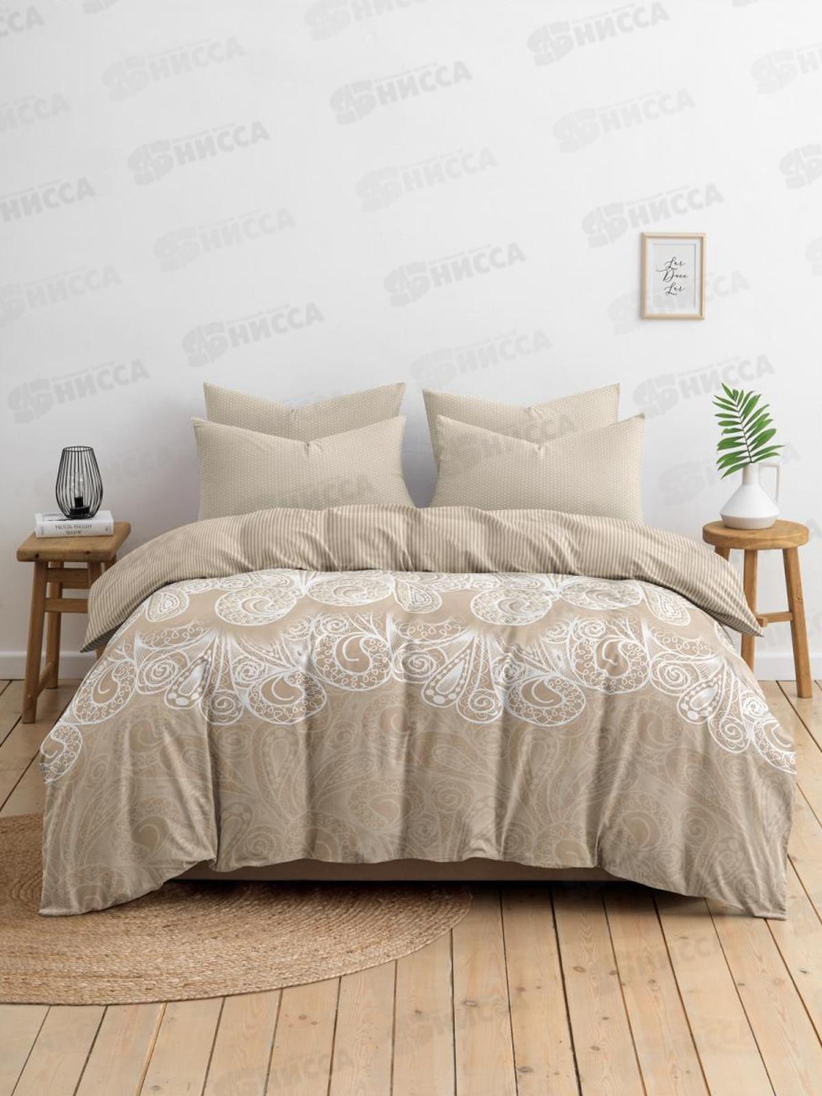 Комплект постельного белья 2,0сп с евро прост. Бязь 120гр НН Кружево 70*70 2шт