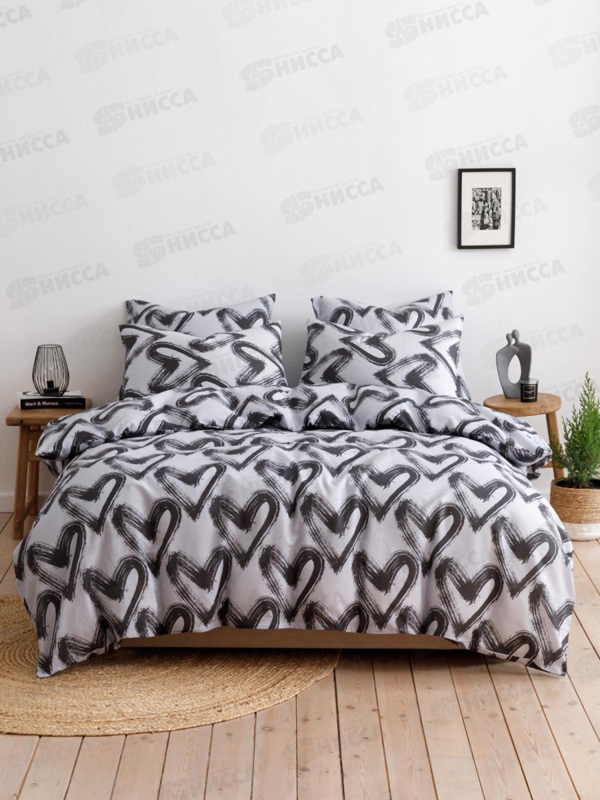 Комплект постельного белья 2,0сп Бязь 120гр НН Dark Love  70*70 2шт