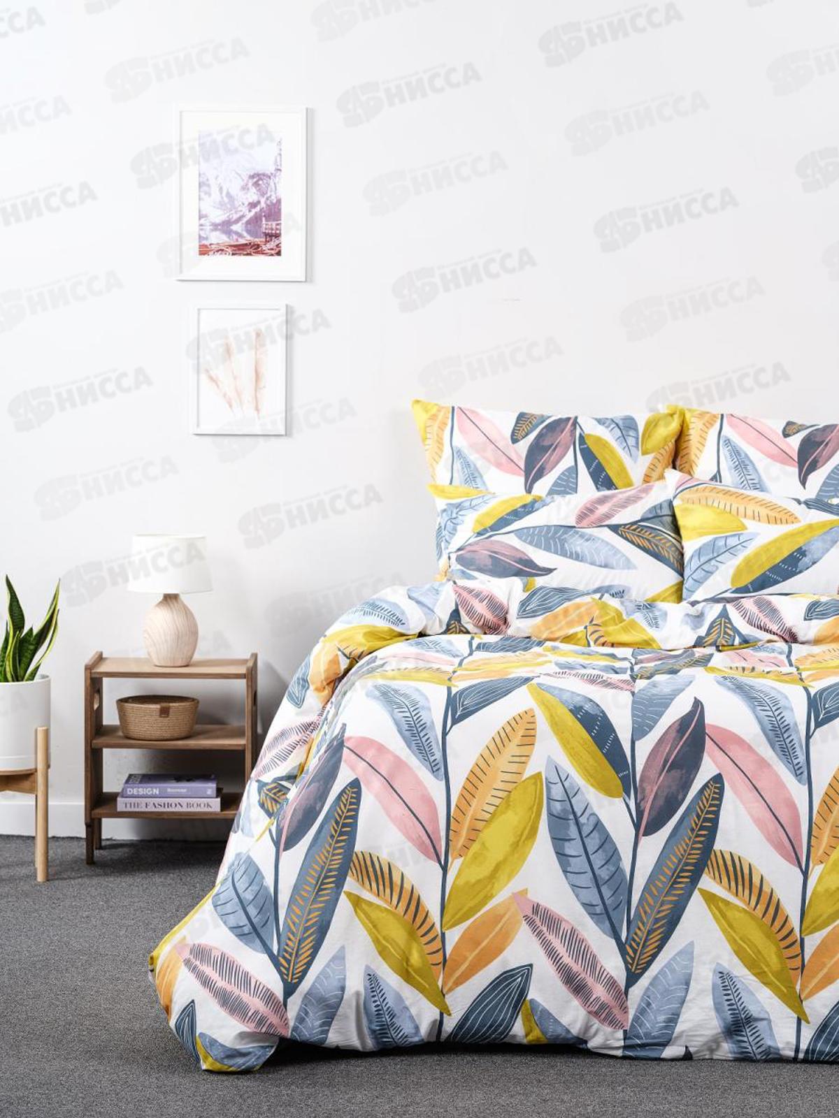 Комплект постельного белья 2,0сп с евро прост. Поплин 120гр НН Тропическое бохо 70*70(2)