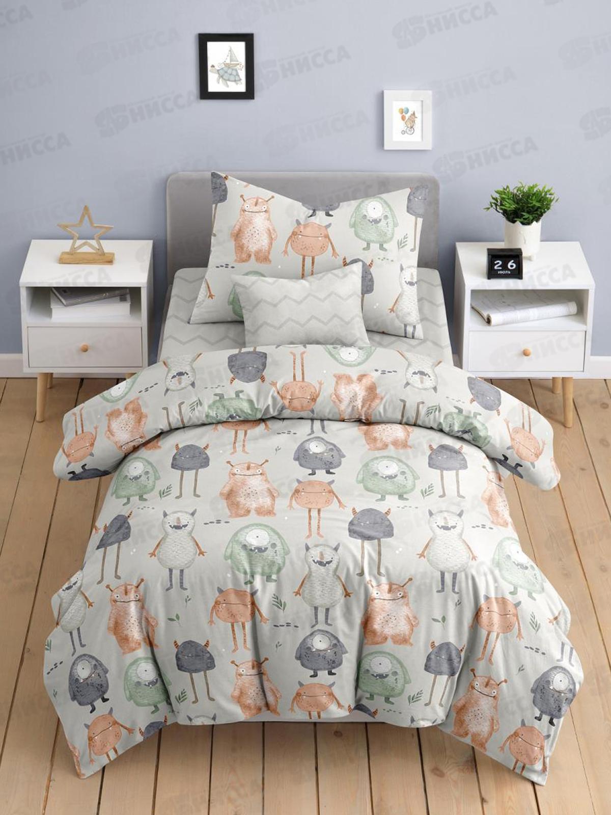 Комплект постельного белья 1,5 спальный Бязь 120гр НН Крумпетс 70*70 1шт