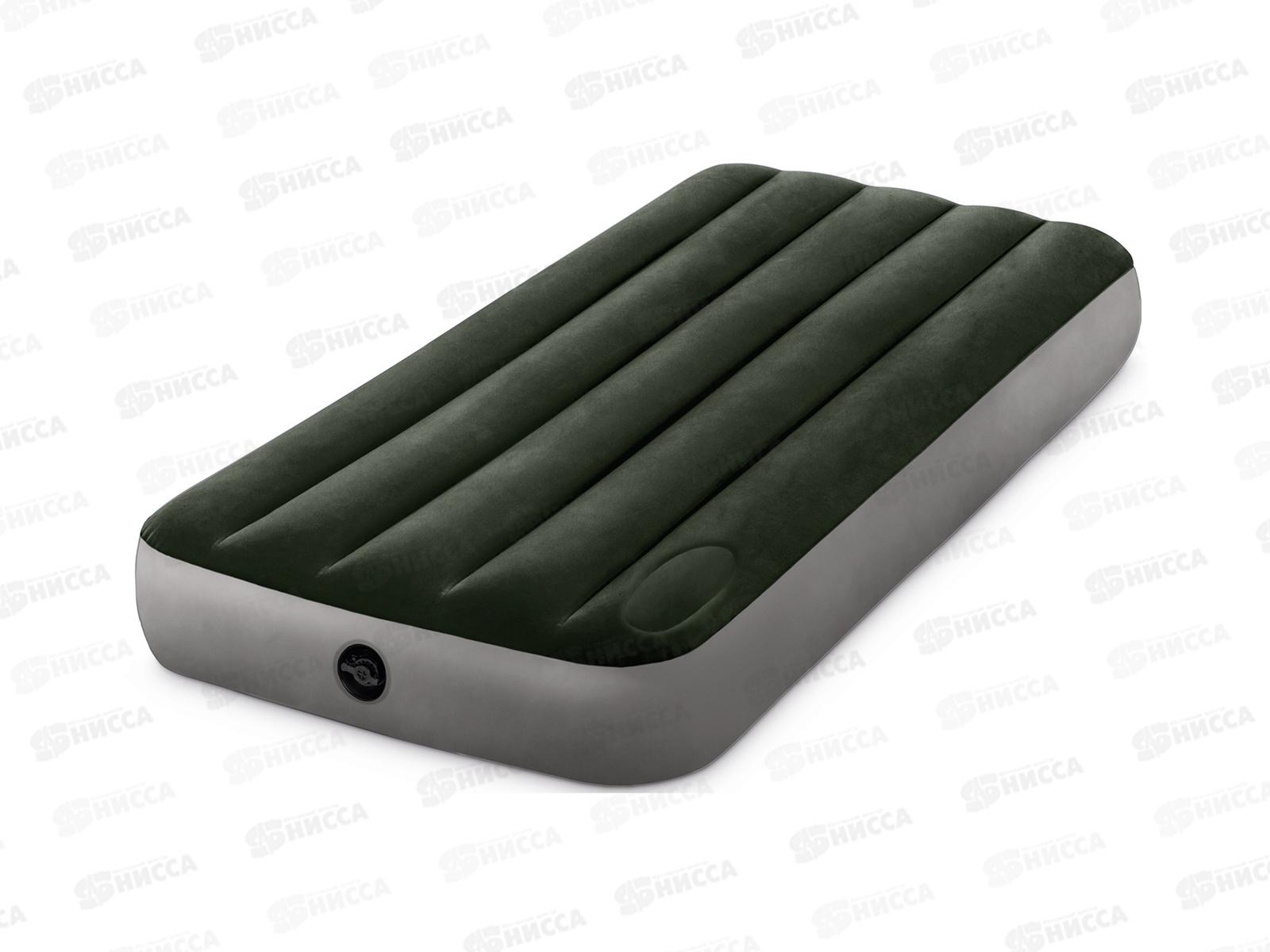 Матрас 64761 надувной (99*191*25) встроенный ножной насос, до 136кг INTEX  *6