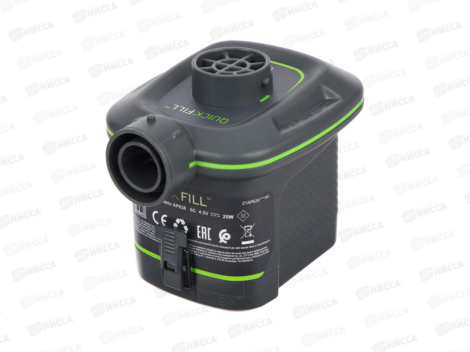 Насос 66638 электрический на бат. 420 л/мин, 3 насадки INTEX  *6