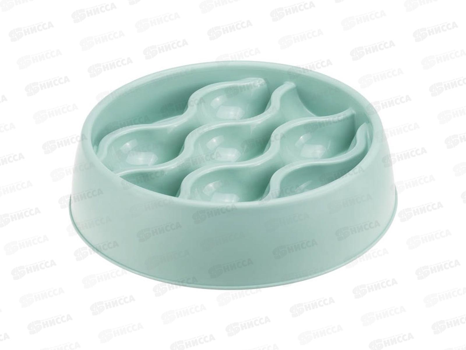 Миска для медленного кормления животных Волна морская волна М 1805