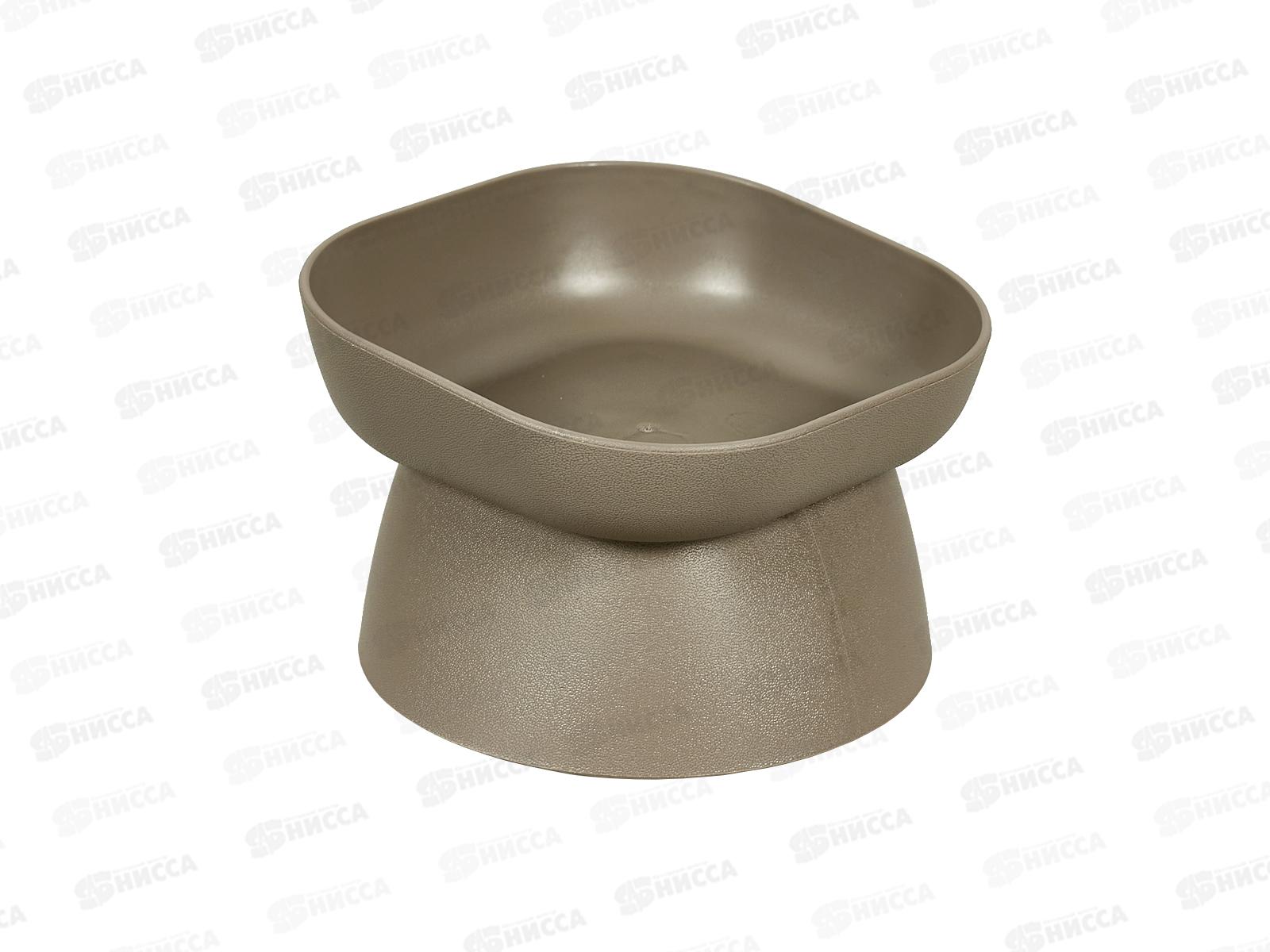 Миска для животных КВАДРО 0,2л Французкий серый М 1807