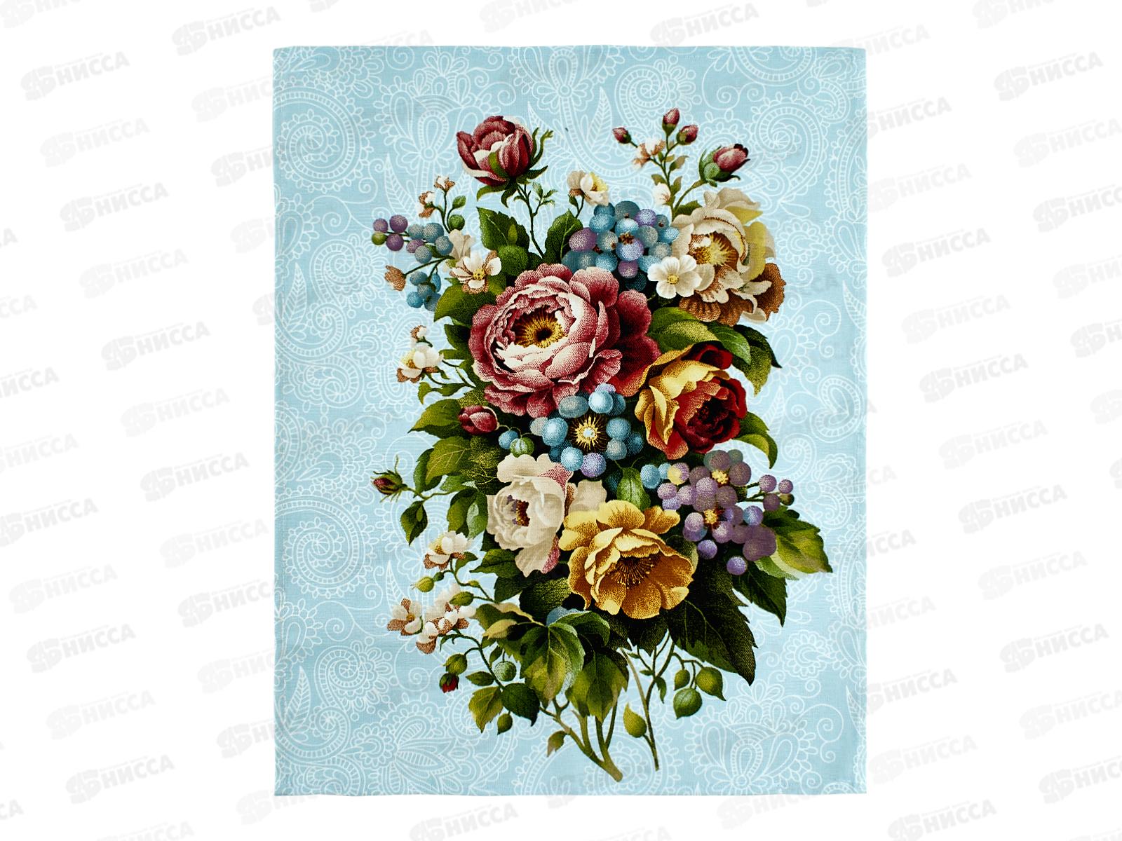 Полотенце из рогожки 60*45 Пионы, 13491-1