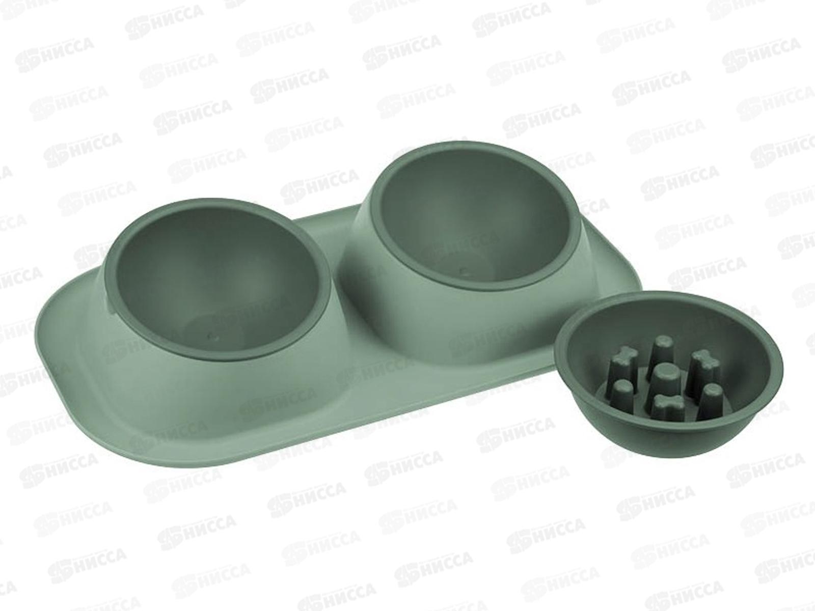 Миска для животных Твикс макси+подарок (миска) нефритовый М 1813