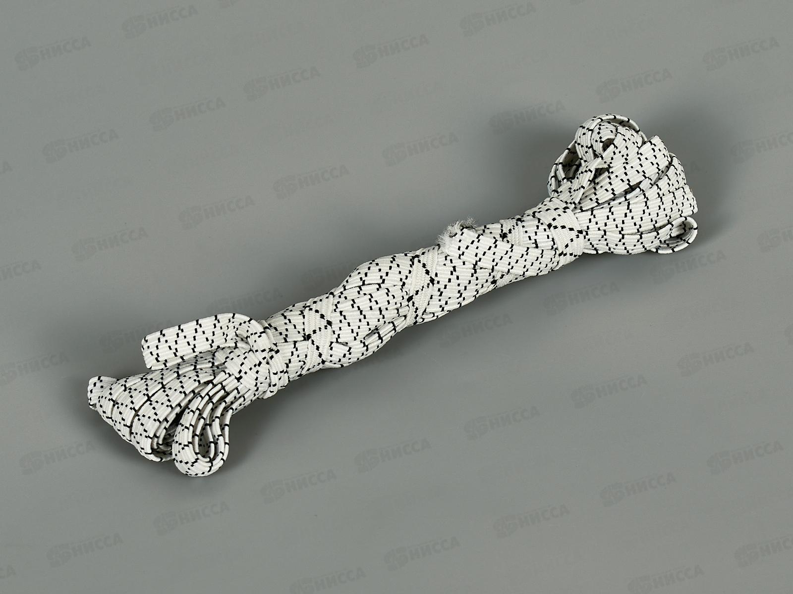 Резинка бельевая 8мм продежка белая с черной нитью 5м *20