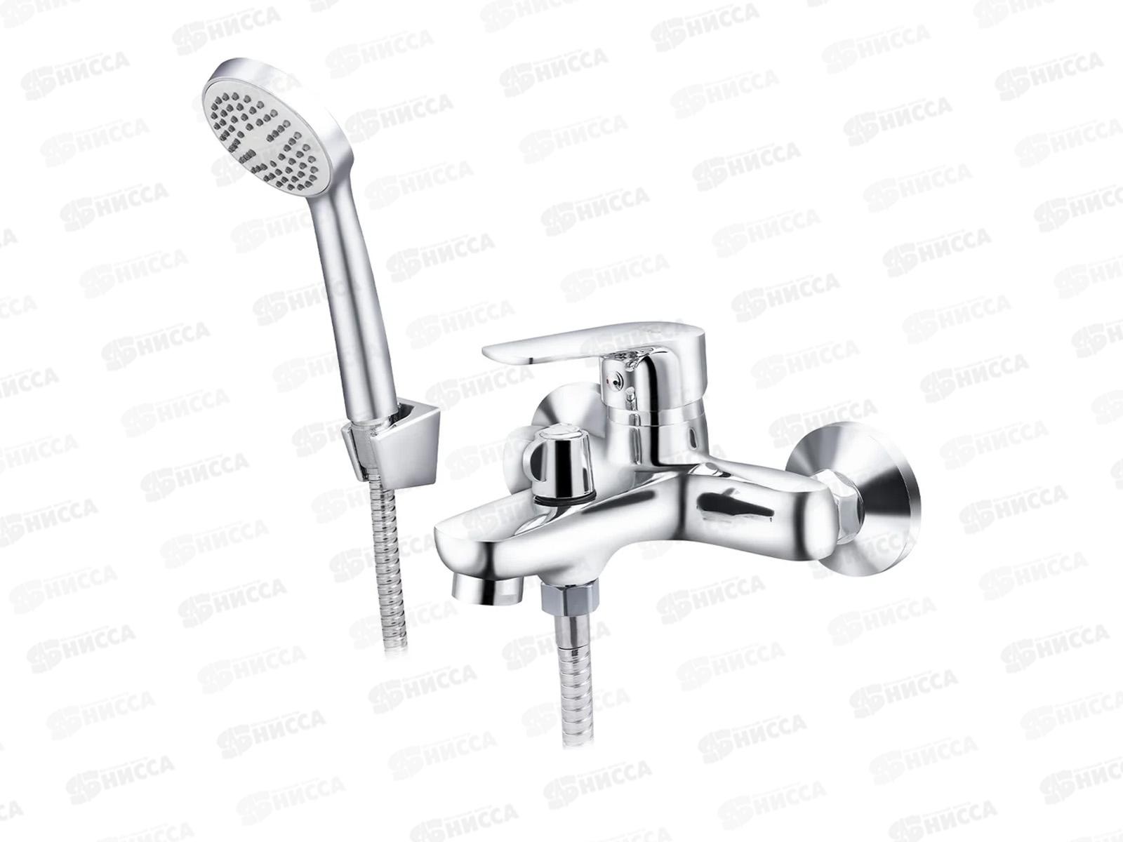 Смеситель д/ванны короткий излив переключатель шток, E32105  *10