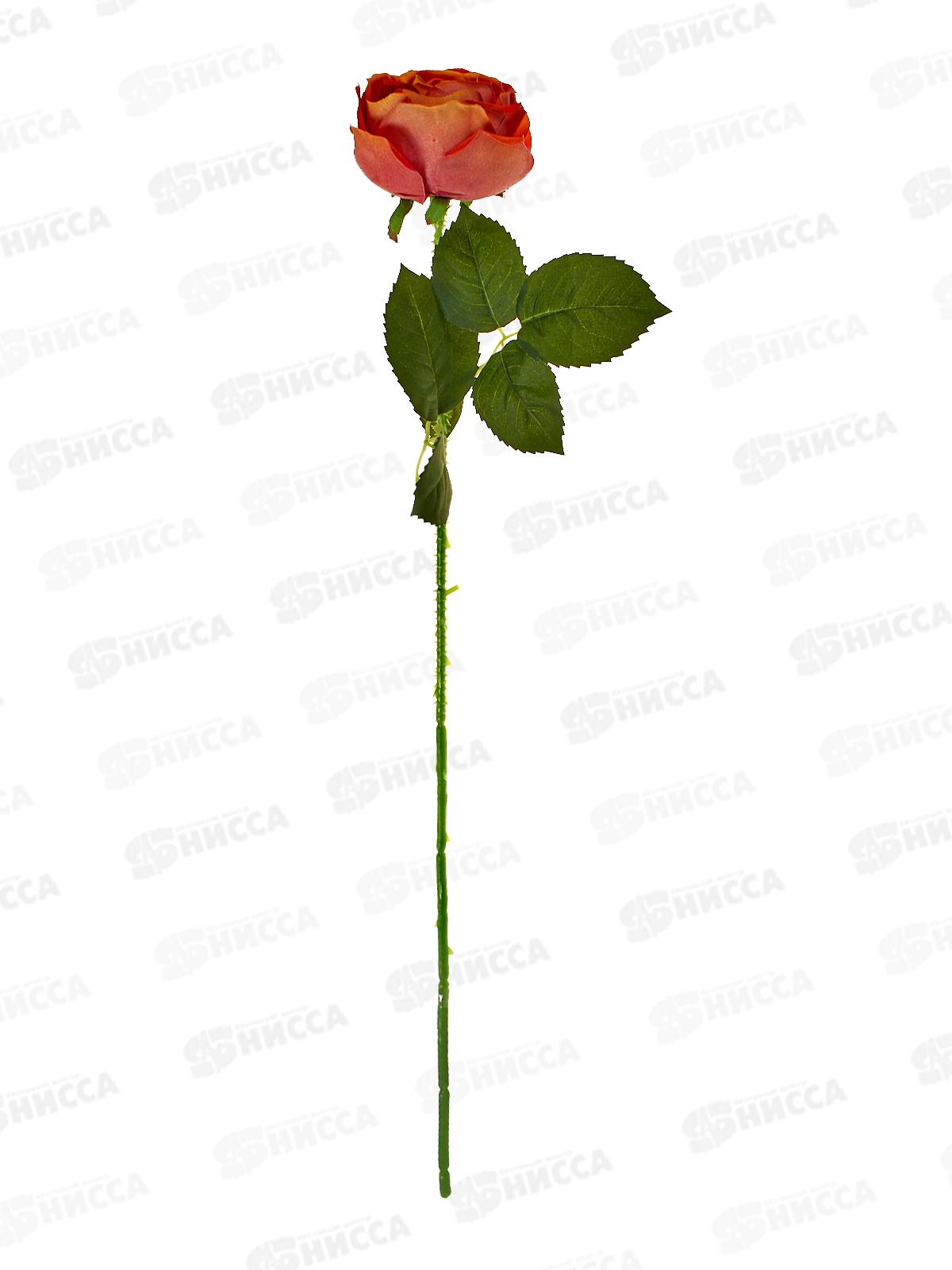 Цветы искусственные 57см Роза леди каскад, d-8см оранжевый 10709227