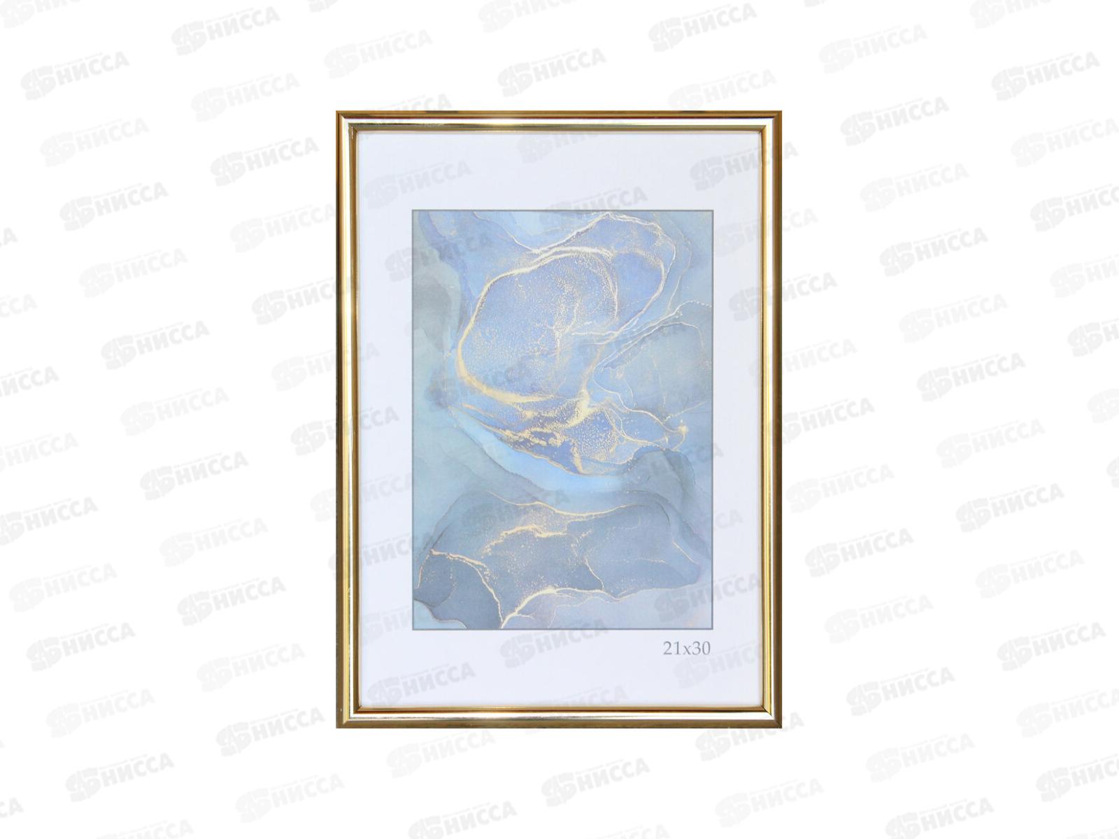 Фоторамка пл. Радуга 21*30 Радуга,золото*25