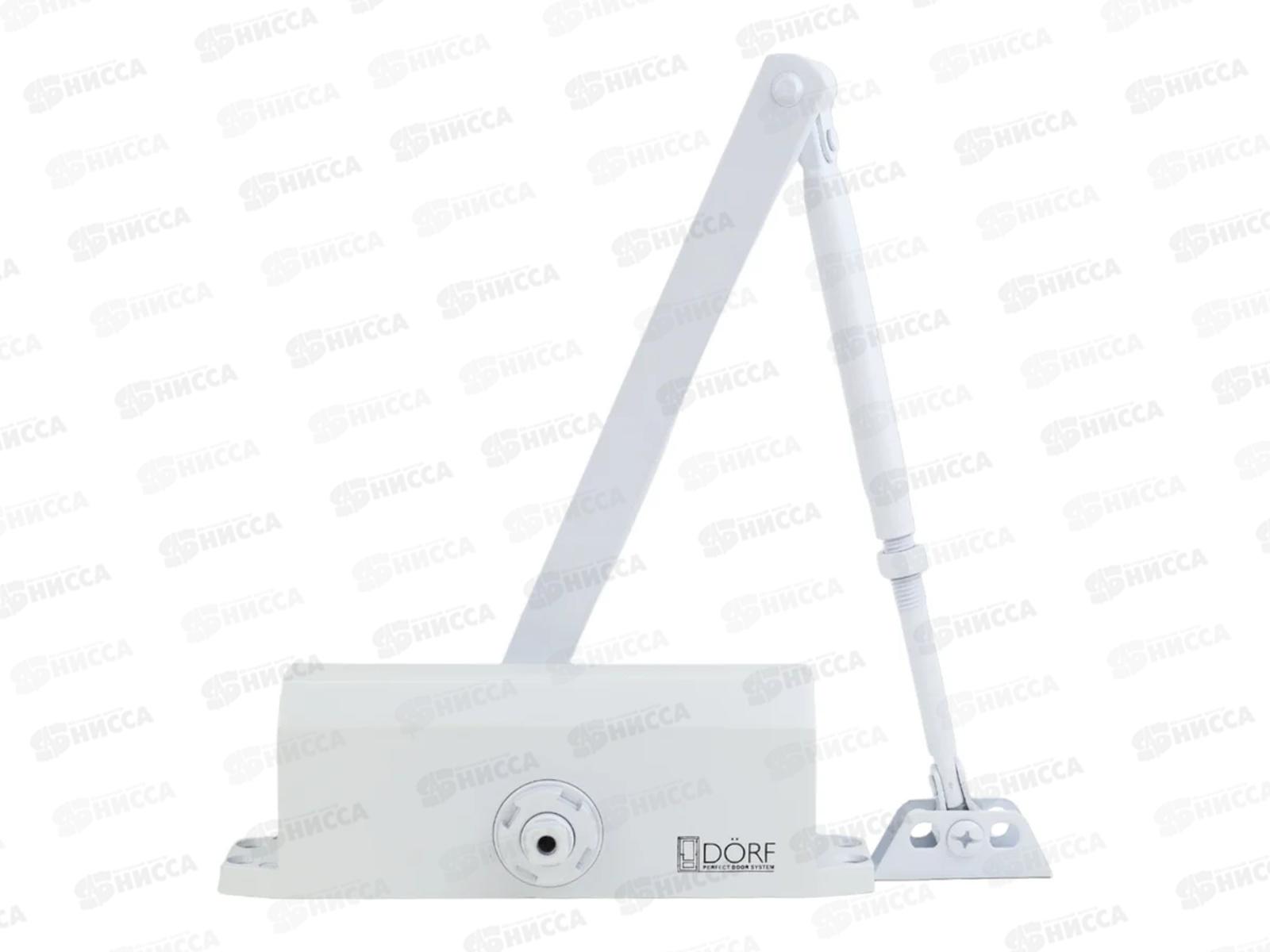 Доводчик дверной DORF Economy до 110кг, белый, L8224