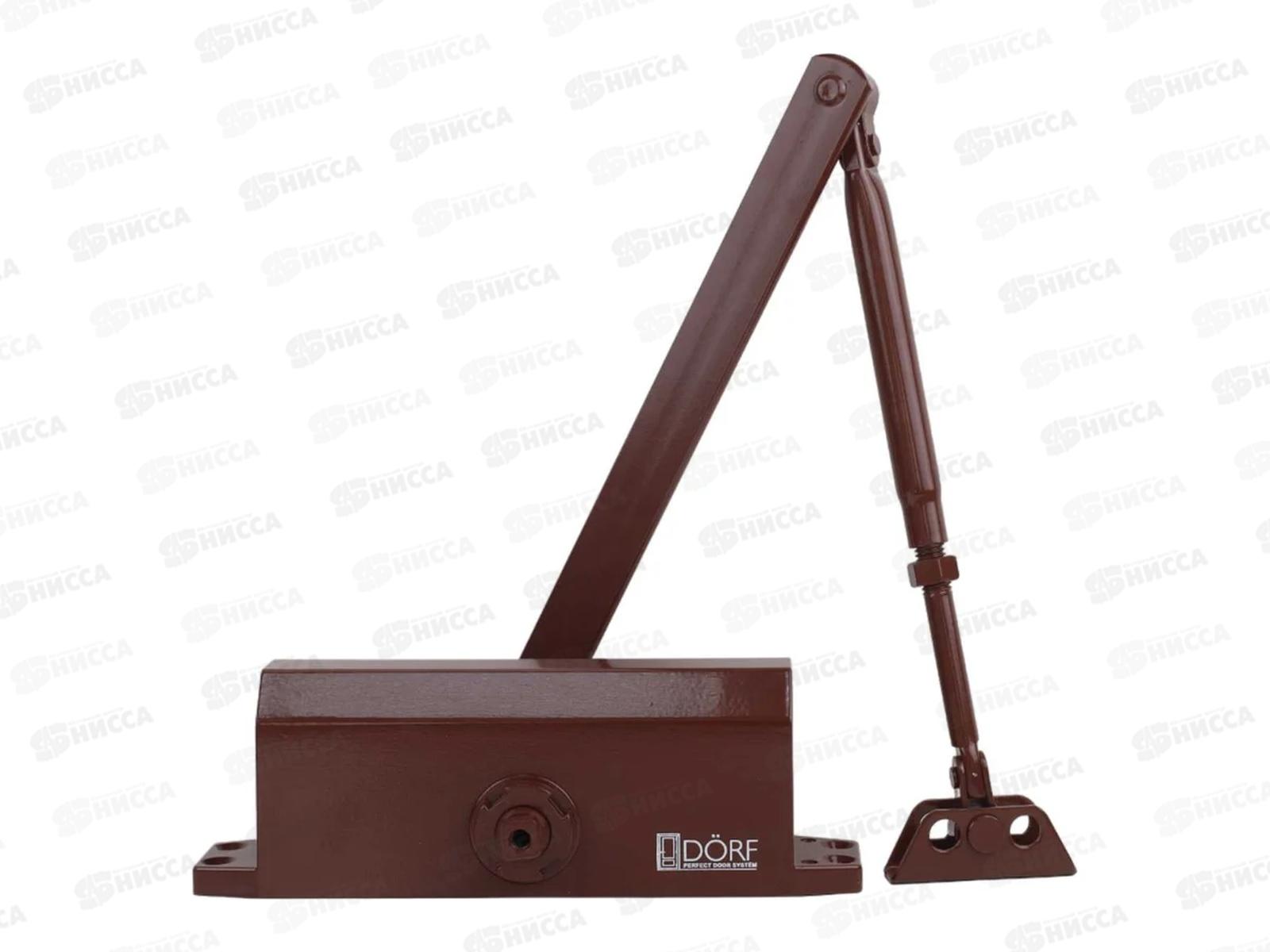 Доводчик дверной DORF Economy до 110кг, коричневый, L8224