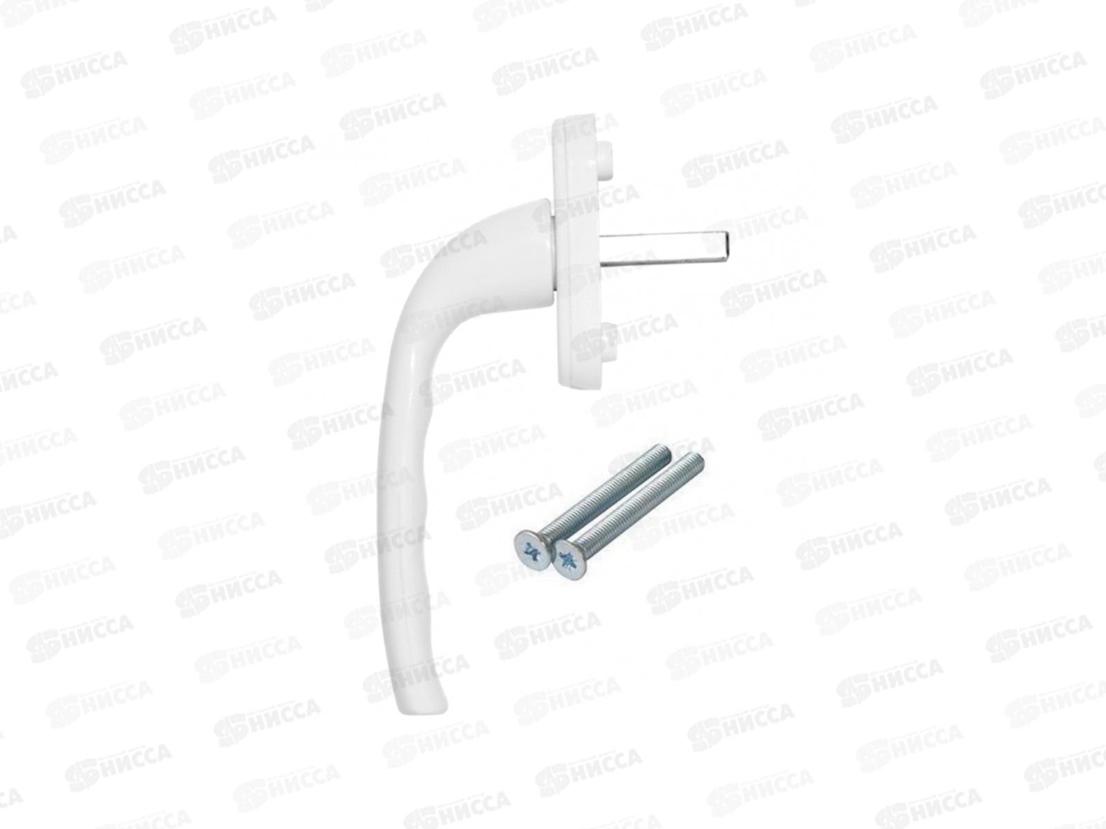 Ручка оконная алюм. ЛУНА, аналог Хопа, 35мм, белая *100