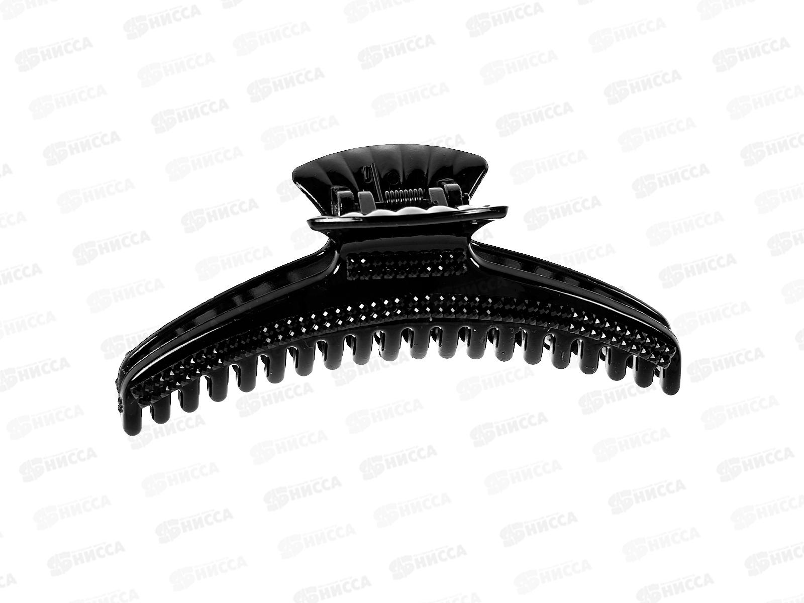 Краб пластик 10см.&quotОвал&quot черный со стразами №3597